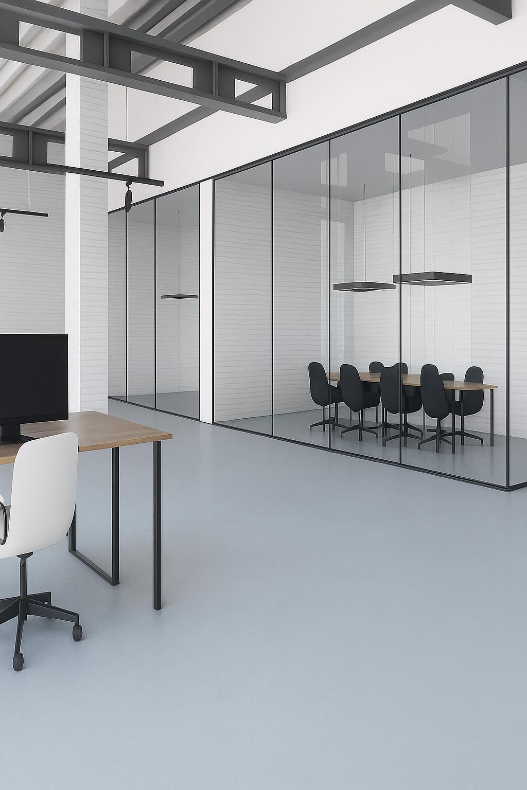 Office glass installation by Maison Glass